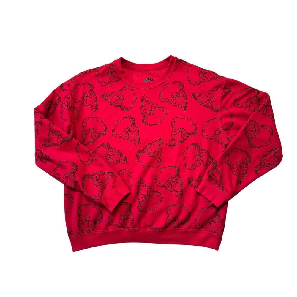 THE GRINCH Sweatshirt, Size XL, Christmas, Holiday, Red